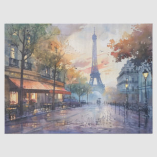 Watercolor Vintage Eiffel Tower Decoupage Tissue Paper