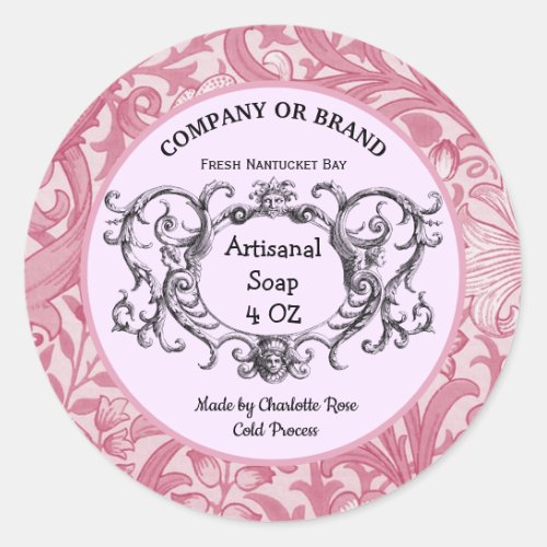 Watercolor Vintage Handmade Soap Product Label