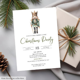 Watercolor Vintage Neutral Earthy Minimalist Xmas Invitation