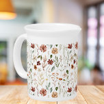 Watercolor Vintage Wildflower Floral Pattern Beverage Pitcher<br><div class="desc">Sip your drink with style with our Watercolor Vintage Wildflower Floral Pattern pitcher . Featuring illustration of a pretty botanical pattern with warm autumn earthy colors. Suitable for flower and nature lovers.</div>