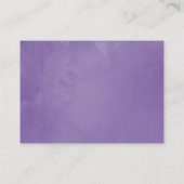 Watercolor Violet Floral Baby Shower Book Request Enclosure Card (Back)