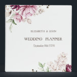 Watercolor Violet Flowers 3 Ring Binder<br><div class="desc">Watercolor violet roses on white background.</div>