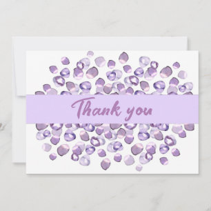 watercolor violet purple simple thank you card