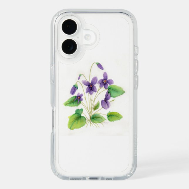 Watercolor Violets Speck iPhone Case (Front)