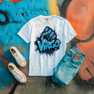 Watercolor Virgo Graffiti Airbrush Zodiac Design T-Shirt