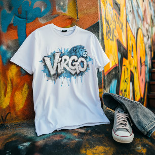 Watercolor Virgo Graffiti Airbrush Zodiac Design T-Shirt