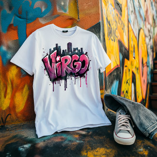 Watercolor Virgo Graffiti Airbrush Zodiac Woman T-Shirt