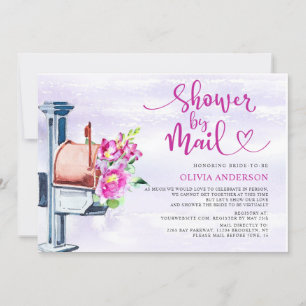 Watercolor Virtual Bridal Shower by Mail Invitation