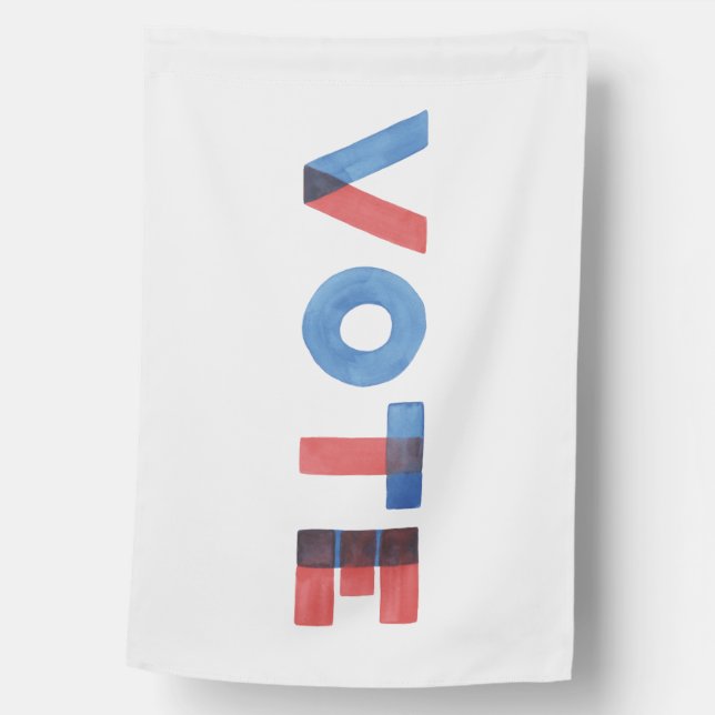 Watercolor VOTE House Flag (Front)