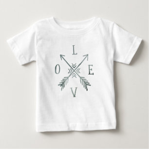 Watercolor Wanderlust Adventure III   Love Baby T-Shirt