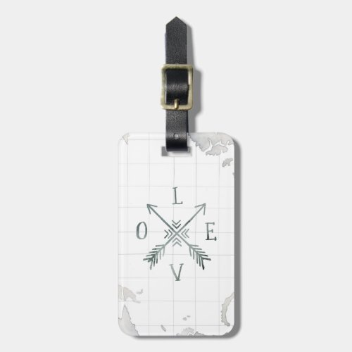 Watercolor Wanderlust Adventure III  Love Luggage Tag