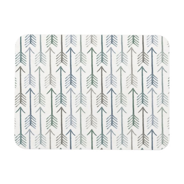 Watercolor Wanderlust Arrow Pattern Magnet (Horizontal)