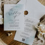 Watercolor Wash | Blue All In One QR Code Wedding Invitation