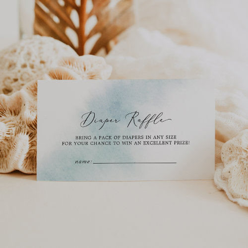 Watercolor Wash | Blue Baby Shower Diaper Raffle