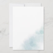 Watercolor Wash | Blue Bridal Shower Invitation (Back)