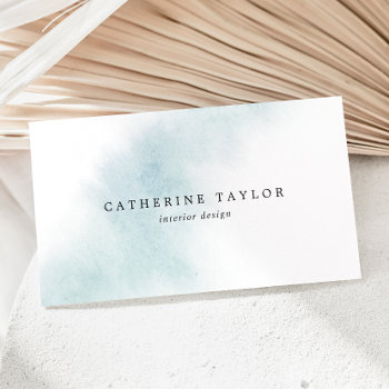 Watercolor Wash | Blue Business Card by FreshAndYummy at Zazzle