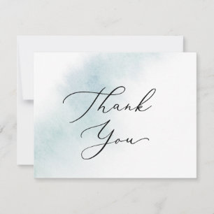 Watercolor Wash Blue Thank You Card