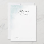 Watercolor Wash | Blue Wedding Advice Card<br><div class="desc">This watercolor wash blue wedding advice card is perfect for a modern wedding and can be used for any event. The simple and classic design features a splash of pastel light blue water color with minimalist elegant style. These advice cards can be used as a guestbook alternative for a wedding...</div>