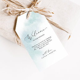 Watercolor Wash | Blue Wedding Welcome Gift Tags
