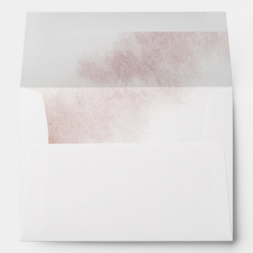Watercolor Wash  Blush Monogram Wedding Envelope