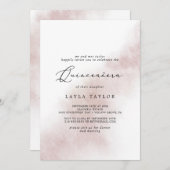 Watercolor Wash | Blush Quinceañera Invitation (Front/Back)