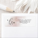 Watercolor Wash | Blush Return Address Label<br><div class="desc">These watercolor wash blush return address labels are perfect for a modern wedding. The simple and classic design features a splash of pastel blush pink water color with minimalist elegant style. These labels can be used for a wedding, bridal shower, special event or any time you need a personal address...</div>