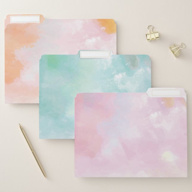 Watercolor Wash File Folder (Set)