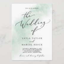 Watercolor Wash | Green The Wedding Of