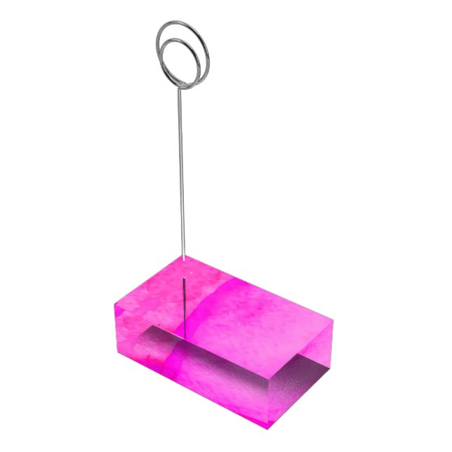 Watercolor wash pink table numbers stand (Corner)