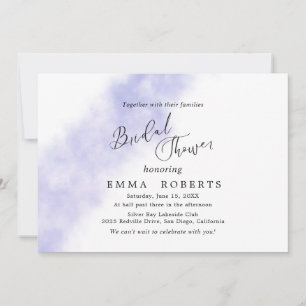 Watercolor Wash Purple Bridal Shower Invitation