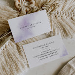 Watercolor Wash | Purple Business Card<br><div class="desc">This watercolor wash purple business card is perfect for a small business owner,  consultant,  stylist and more! The simple and classic design features a splash of pastel lavender purple water color with minimalist elegant style.</div>