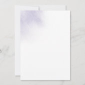Watercolor Wash | Purple It's A Girl Baby Shower Invitation (Back)