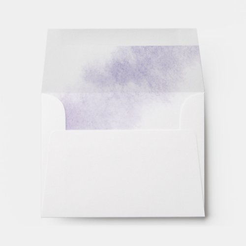 Watercolor Wash  Purple Self_Addressed RSVP Envelope