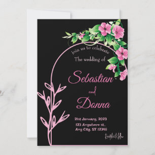 Watercolor Wash Purple The Wedding Of Invitation