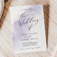 Watercolor Wash | Purple The Wedding Of