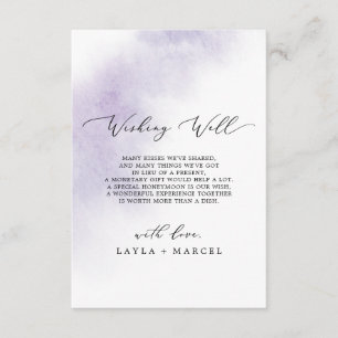Watercolor Wash   Purple Wishing Well Card