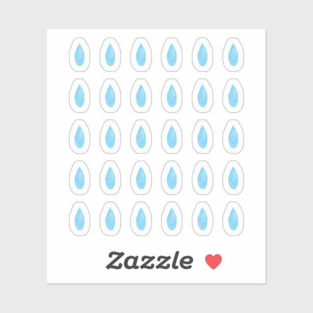 Water Drop Stickers Zazzle