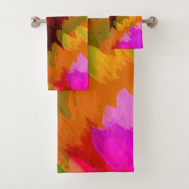 Watercolor waterfall, nature 2 bath towel set (Insitu)