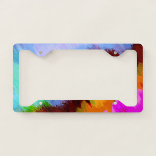 Watercolor waterfall, nature 2 license plate frame