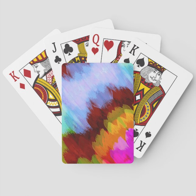 Watercolor waterfall, nature 2 poker cards (Back)