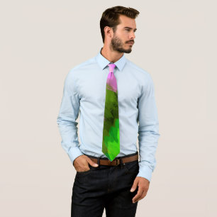 Watercolor waterfall, nature neck tie