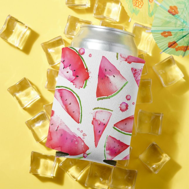 Watercolor Watermelon 1 Can Cooler (In Situ Summer)