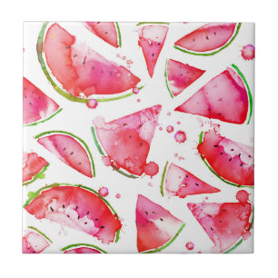 Watercolor Watermelon 1 Ceramic Tile