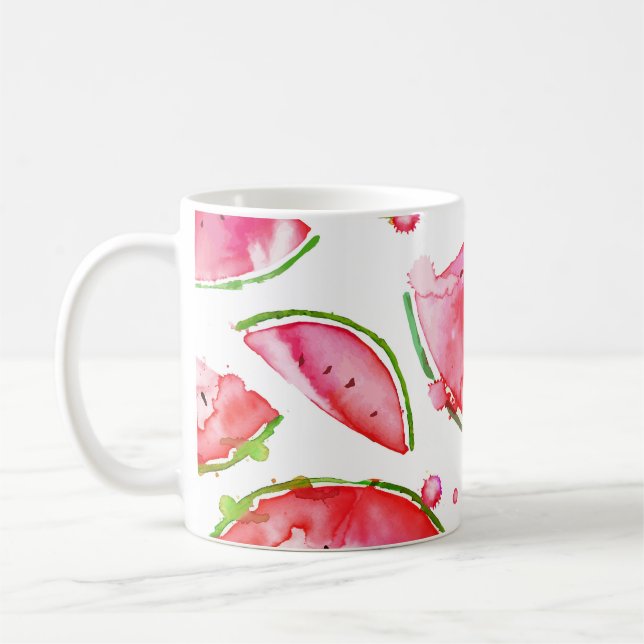 Watercolor Watermelon 1 Coffee Mug (Left)