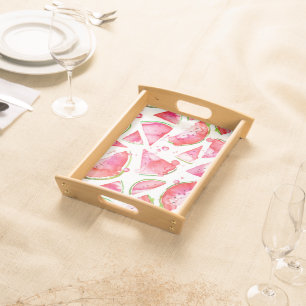 Watercolor Watermelon 1 Serving Tray