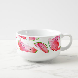 Watercolor Watermelon 1 Soup Mug