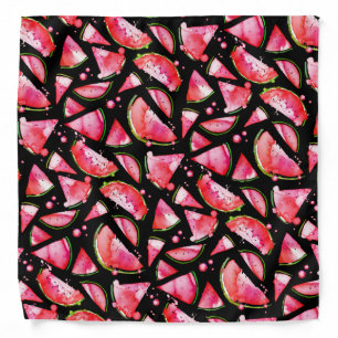 Watercolor Watermelon 2 Bandana