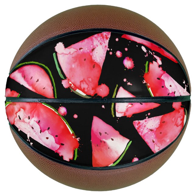 Watercolor Watermelon 2 Basketball (Front)