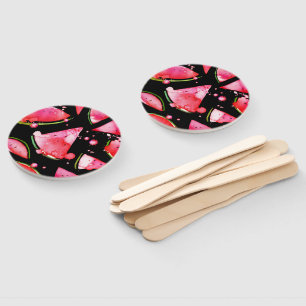 Watercolor Watermelon 2 Hand Fan