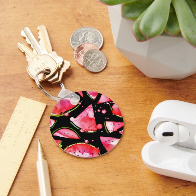 Watercolor Watermelon 2 Keychain (Desk)
